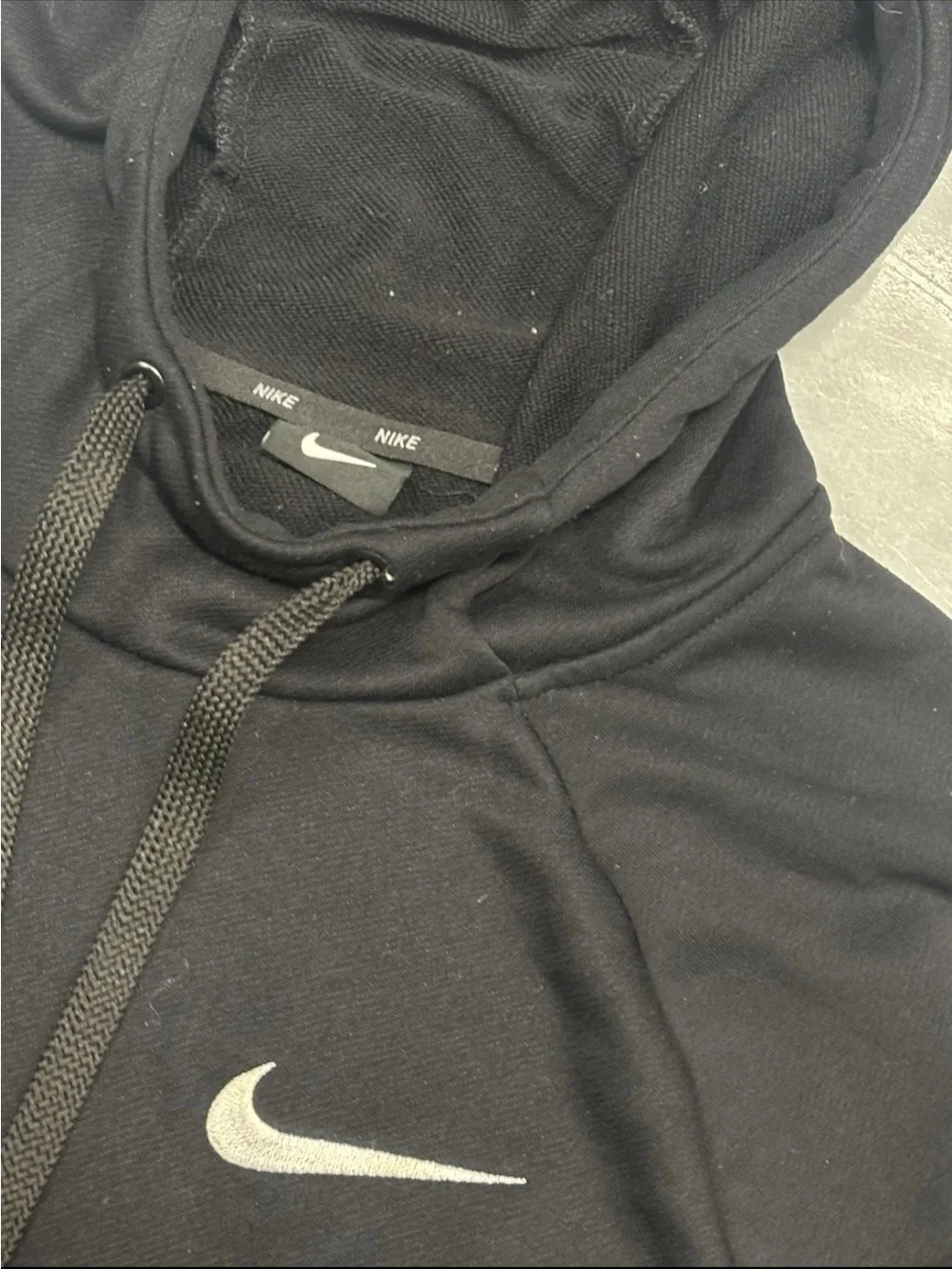 Nike Dri-Fit Hoodie Mens XL Tall Black Pullover Fleece Swoosh Athleisure SZ.XLT